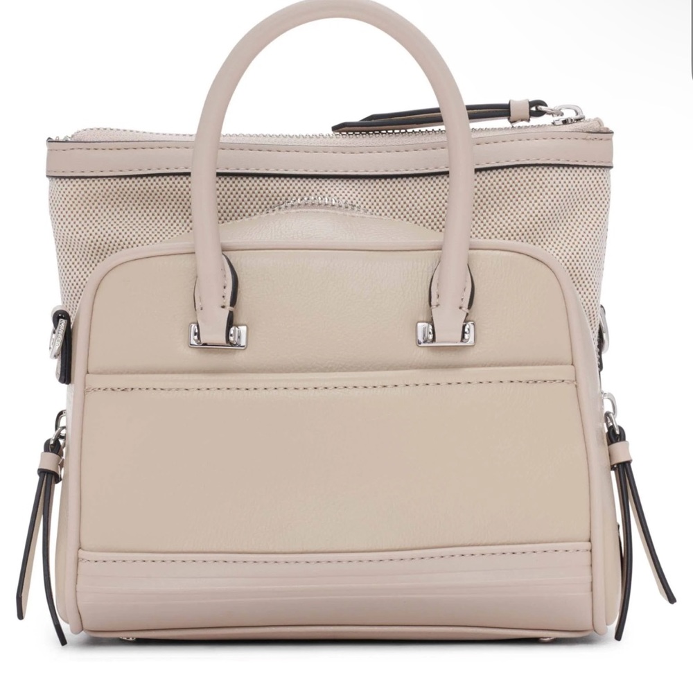 NWT Calvin Klein Malachite Organizational Bag Mini Satchel Crossbody - Tan